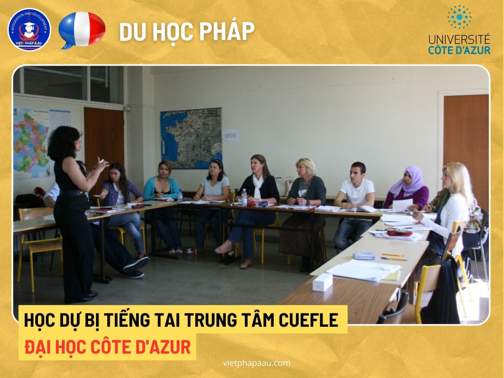 HỌC DỰ BỊ TIẾNG TAI TRUNG TÂM CUEFLE  ĐẠI HỌC CÔTE D'AZUR