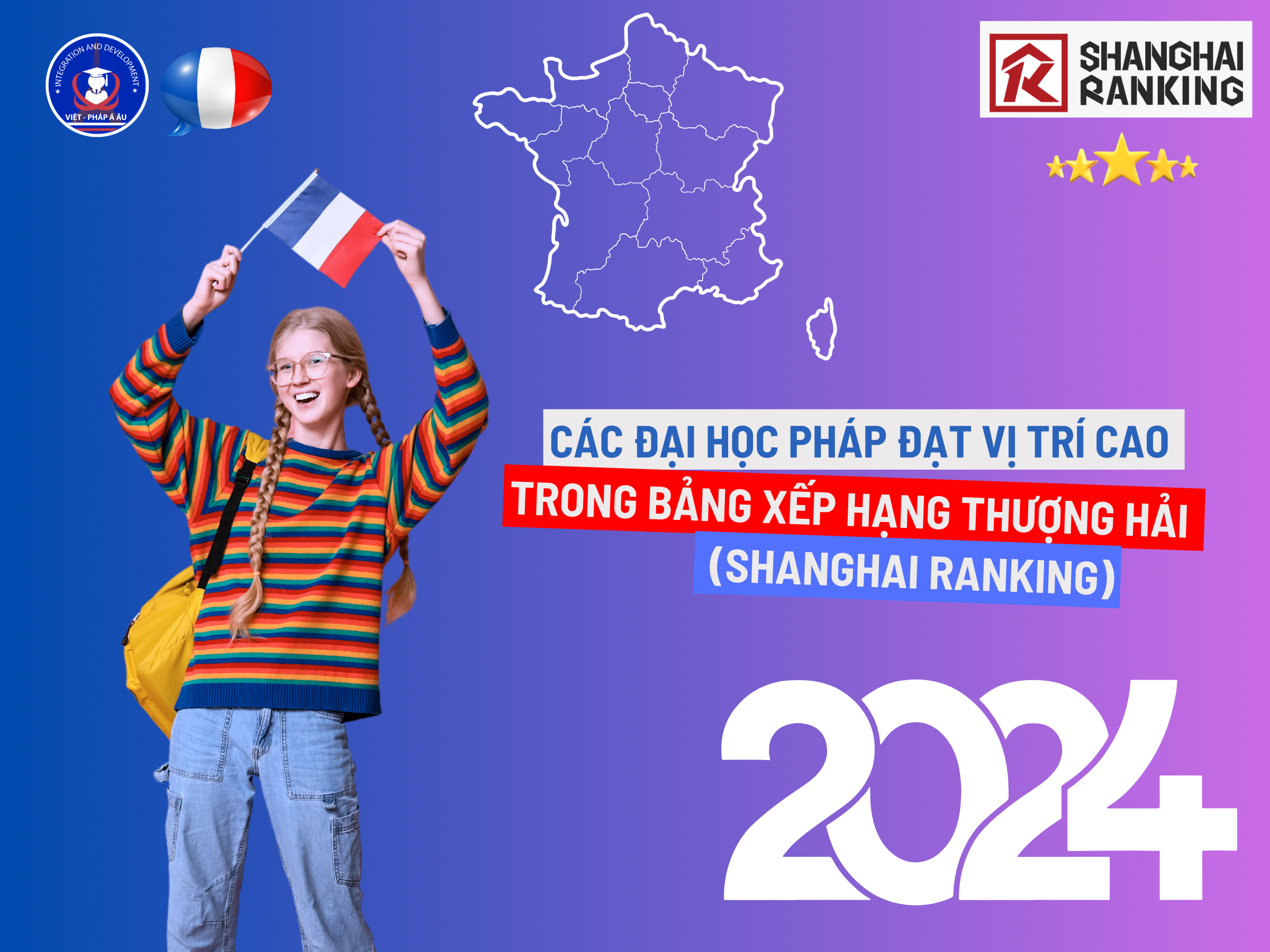 CÁC ĐẠI HỌC PHÁP ĐẠT VỊ TRÍ CAO TRONG BẢNG XẾP HẠNG THƯỢNG HẢI (SHANGHAI RANKING) 2024