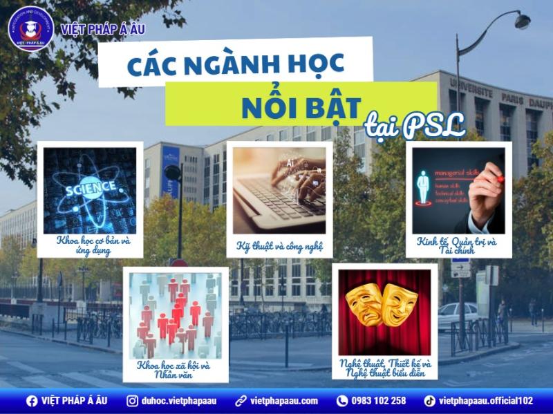 Các ngành học tại Đại học Paris Sciences et Lettres (PSL University)