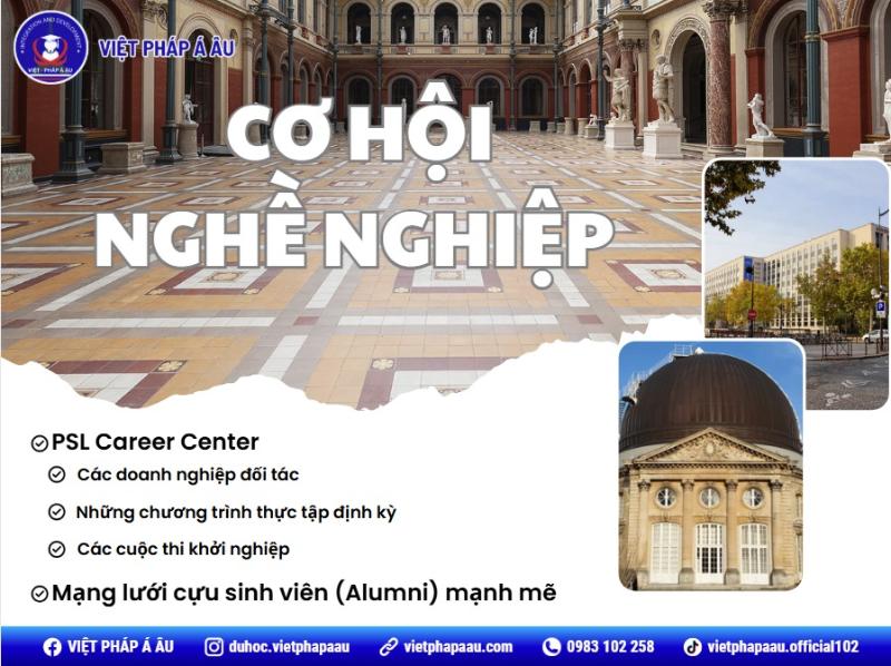 Cơ hội nghề nghiệp khi tốt nghiệp tại Đại học Paris Sciences et Lettres (PSL University)