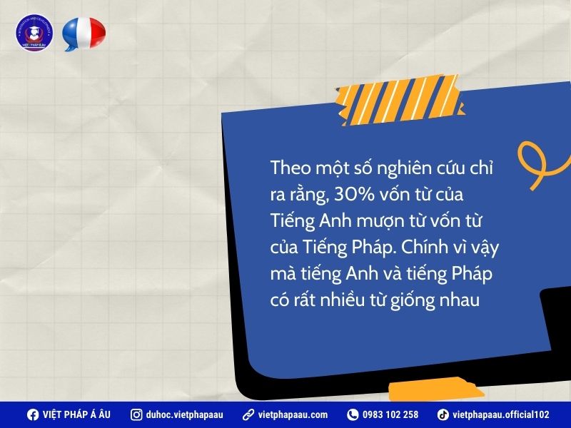 Tiếng Anh và tiếng Pháp có giống nhau không