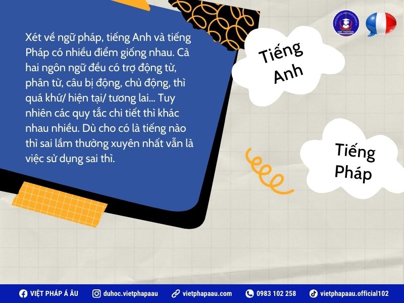 Tiếng Anh và tiếng Pháp có giống nhau không