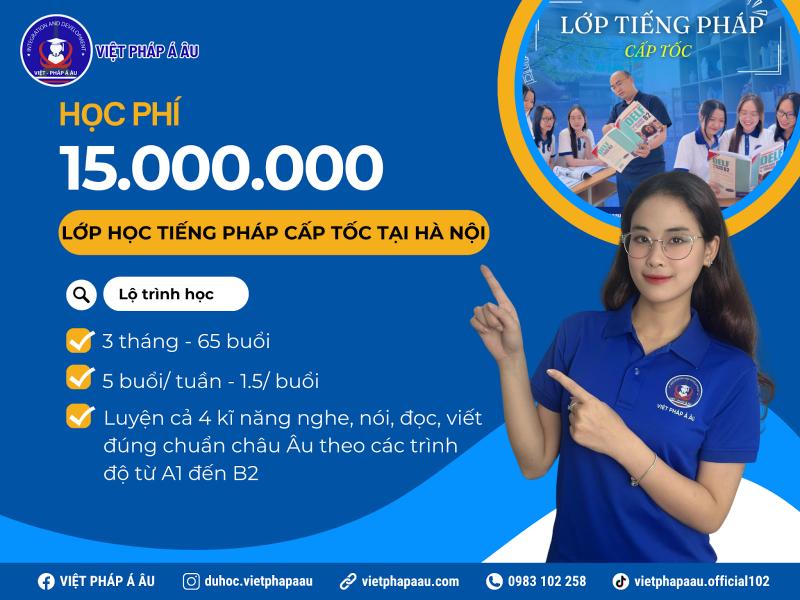 Học phí học tiếng Pháp tại Việt Pháp Á Âu