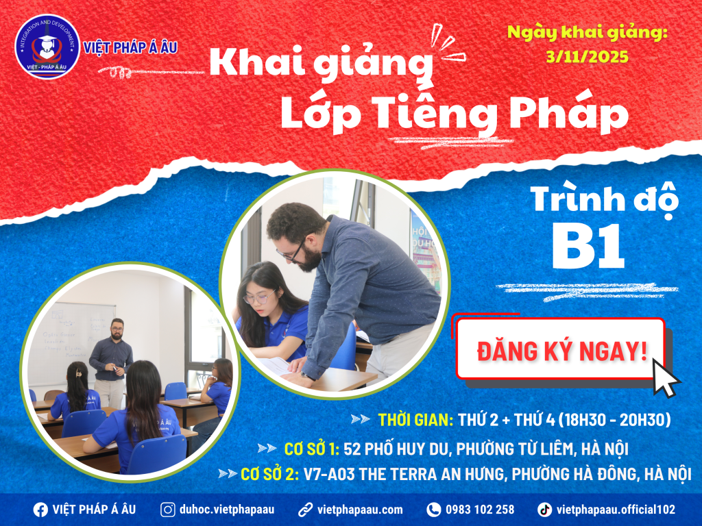 Chương trình học và luyện thi B1 tiếng Pháp