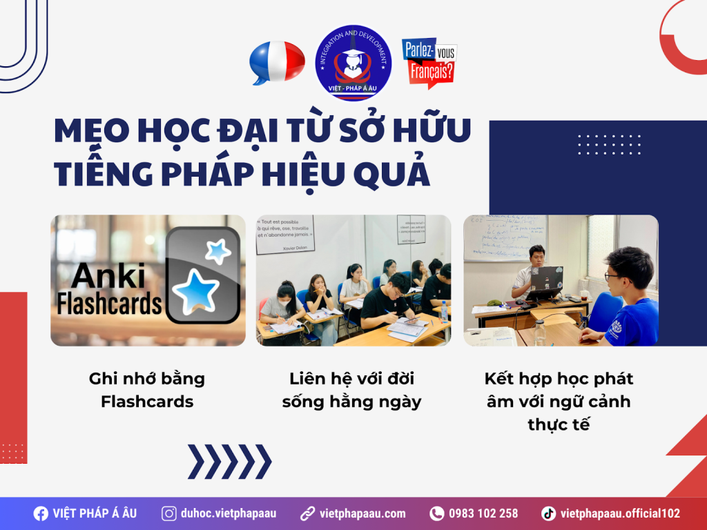 Mẹo học đại từ sở hữu trong tiếng Pháp