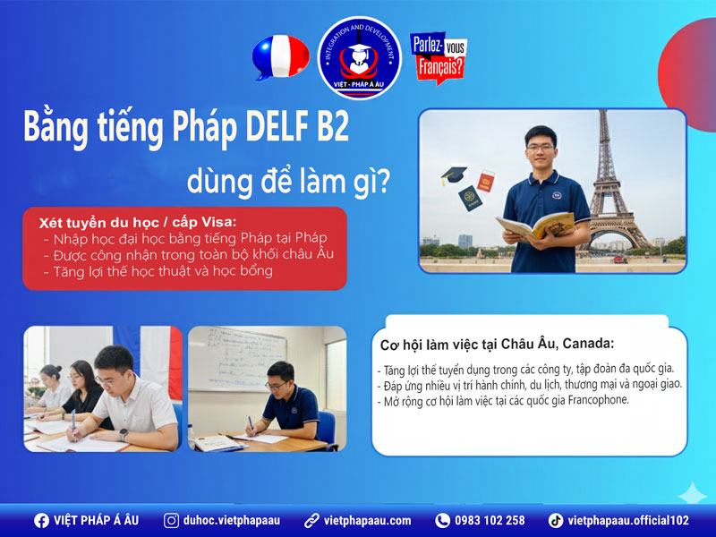 Bằng tiếng Pháp B2 có thể làm gì