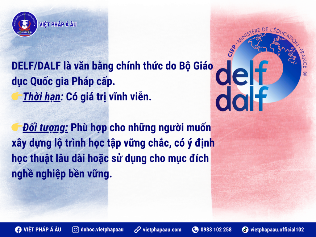 tcf và delf khác nhau như thế nào