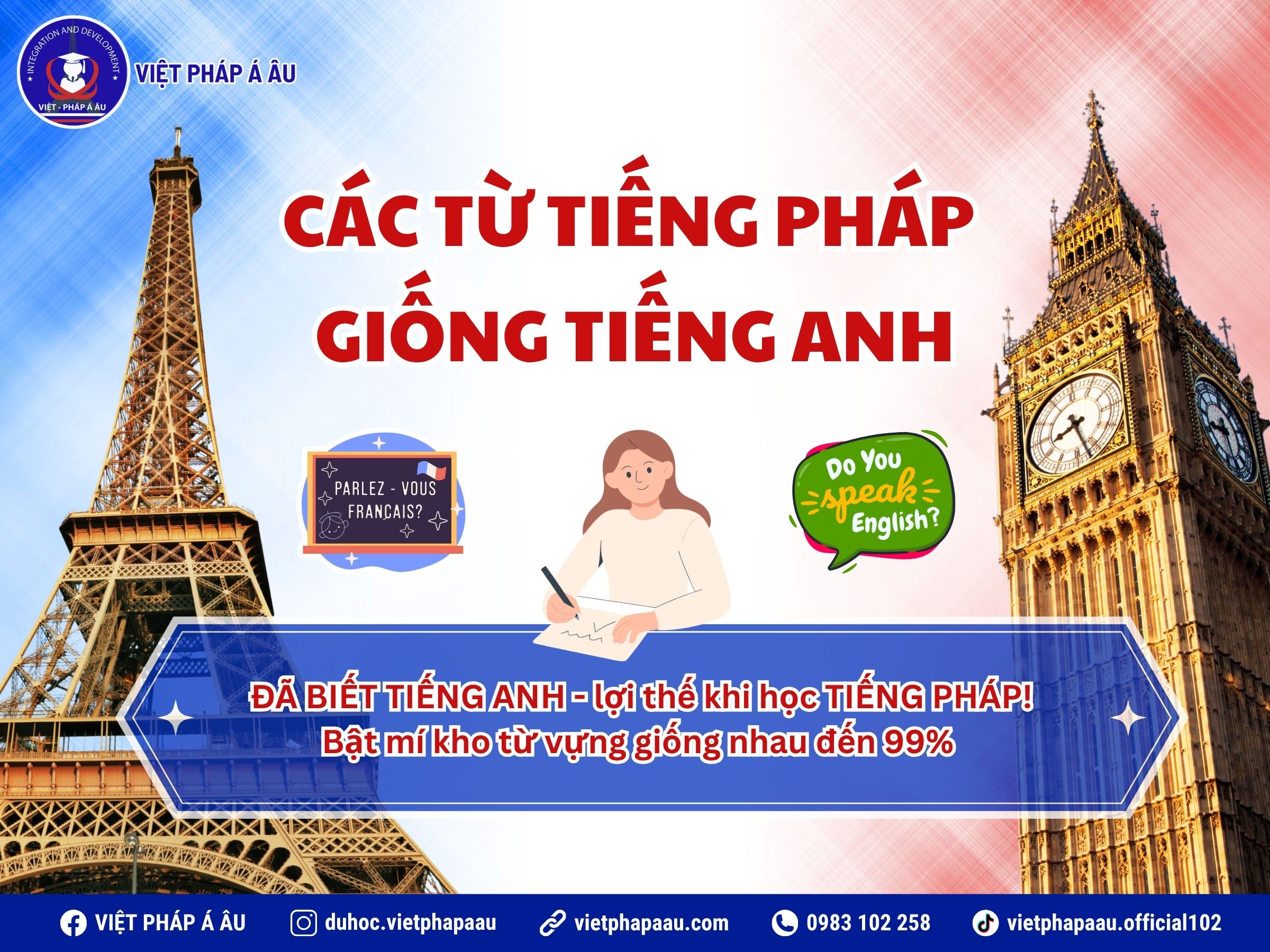 những từ tiếng pháp giống tiếng anh